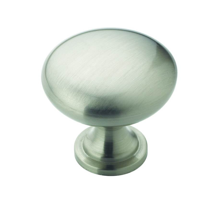 Amerock® Edona Series TEN53005G10 Cabinet Knob, 1-1/4 in Dia, 1-1/4 in L, 1-1/8 in Projection, Zinc, Satin Nickel