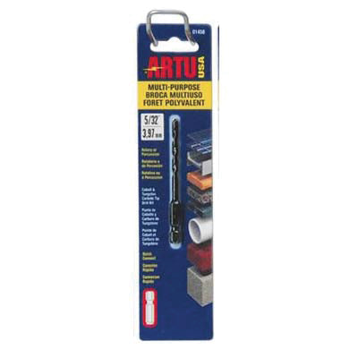 ARTU® 01458 Quick Connect Drill Bit, 1-1/2 in L Flute, 3-1/8 in OAL, Steel