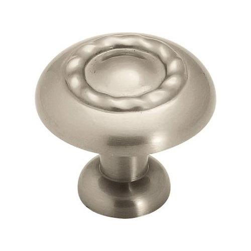 Amerock® BP1585G10 Knob, 1-1/4 in Dia, 1-1/4 in L, 1-1/16 in Projection, Zinc, Satin Nickel