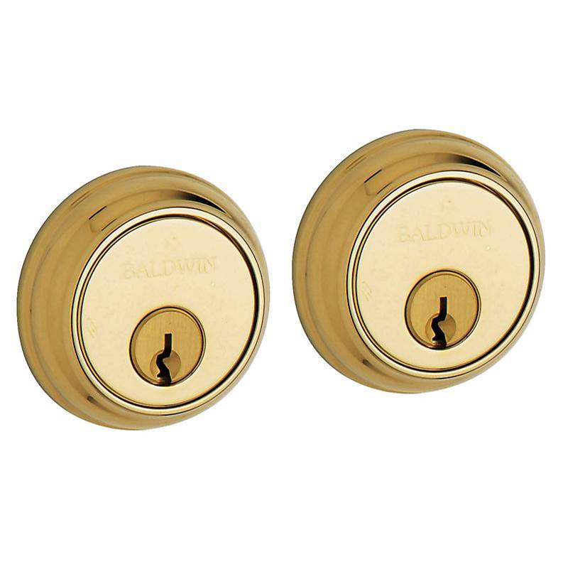 BALDWIN® Estate 8000 Series 8021.003 Deadbolt, Brass/Steel, Polished Brass, 2-3/8 to 2-3/4 in Backset