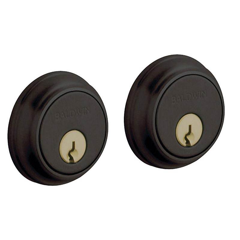 BALDWIN® Estate 8000 Series 8021.102 Deadbolt, Brass/Steel, Oil-Rubbed Bronze, 2-3/8 to 2-3/4 in Backset