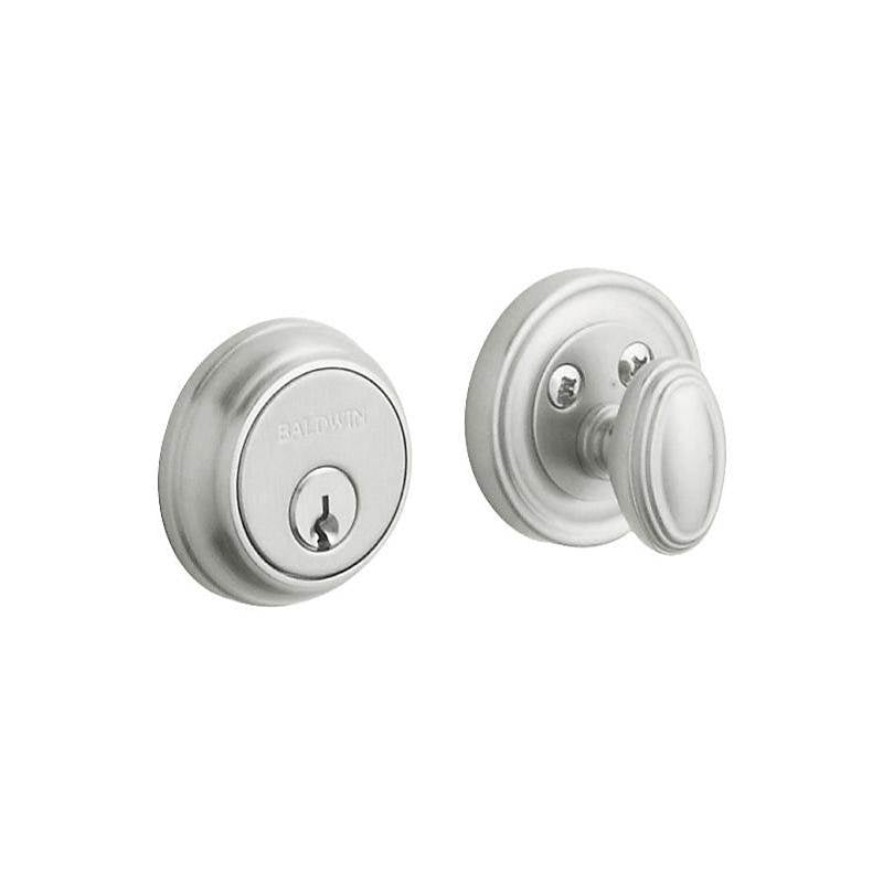 BALDWIN® Estate 8000 Series 8031.264 Deadbolt, Brass/Steel, Satin Chrome, 2-3/8 to 2-3/4 in Backset