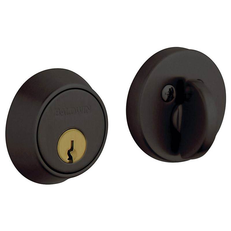 BALDWIN® Estate 8000 Series 8041.102 Deadbolt, Brass/Steel, Oil-Rubbed Bronze, 2-3/8 to 2-3/4 in Backset