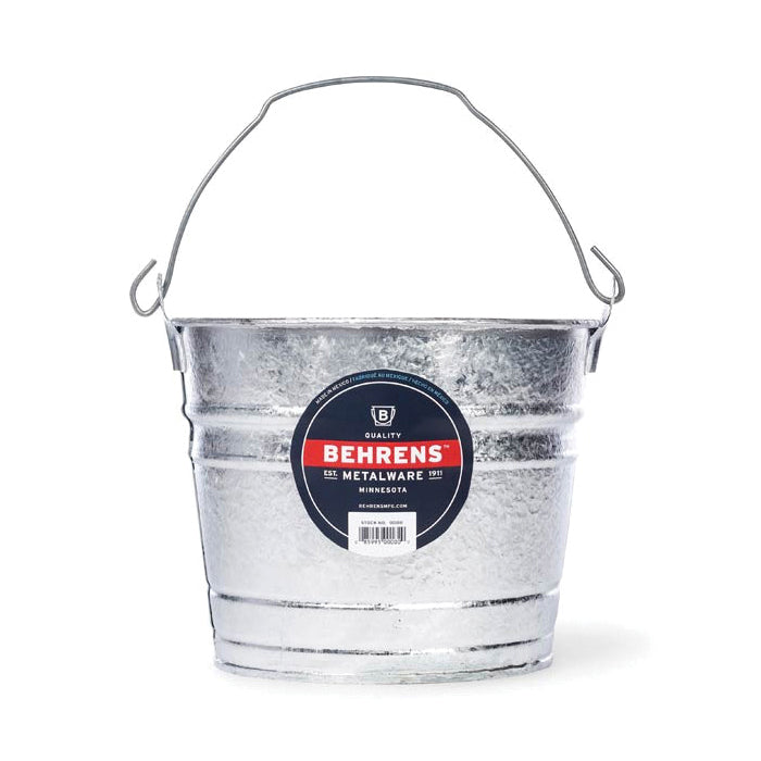 BEHRENS® METALWARE 1205 Pail, 5 qt Capacity, Round, Steel, Gray