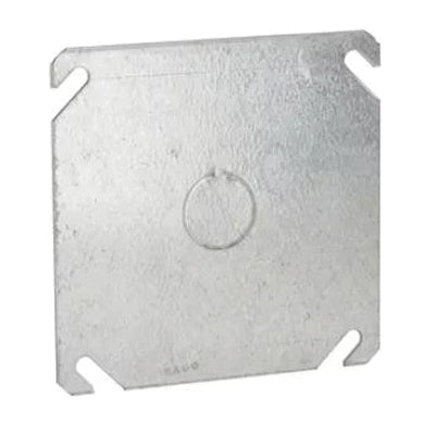 BELL® 8753-5 Single Device Cover, Square, Flat Cover, Steel, 0.063 in L, 4.063 in W