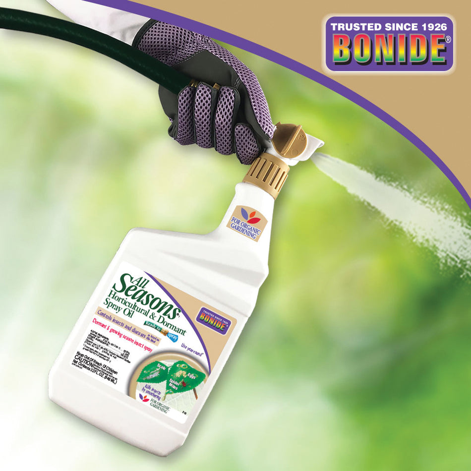 BONIDE® All Seasons® 213 Ready-To-Spray Horticultural Oil, Liquid, Spray Application, 1 qt