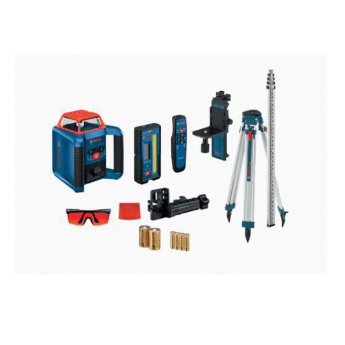 BOSCH GRL2000-40HVK Horizontal/Vertical Rotary Laser Kit, 7-1/2 in, +/-5 deg Leveling, Red Laser