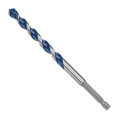 BOSCH BlueGranite Turbo™ HCBG12T Hammer Drill Bit, 3/8 in Drill, 4 -Cutter Head, 6 in L Flute, Hex Shank, 6 in OAL