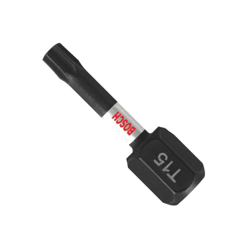 BOSCH Impact Tough™ ITT15102 Impact Driver Bit, Torx® Point, T15 Point, 1 in OAL, 1/4 in Shank