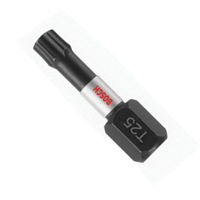 BOSCH Impact Tough™ ITT25102 Impact Driver Bit, Torx® Point, T25 Point, 1 in OAL, 1/4 in Shank