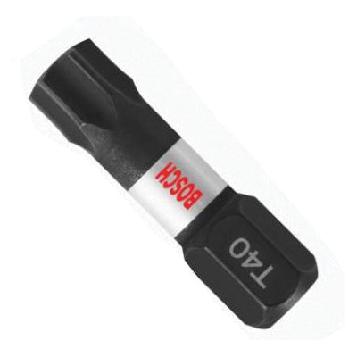 BOSCH Impact Tough™ ITT40102 Impact Driver Bit, Torx® Point, T40 Point, 1 in OAL, 1/4 in Shank