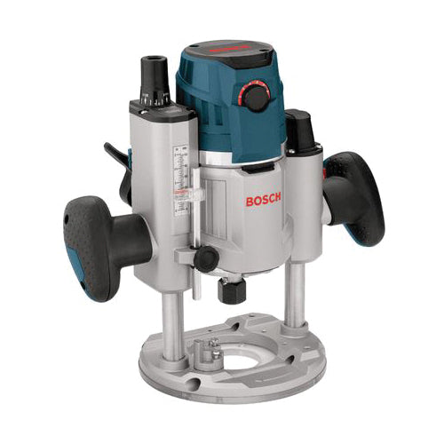 BOSCH MRP23EVS Electronic Plunge Base Router, Tool/Kit: Kit, 3-5/16 in Base, 1/2 in, 1/4 in Collet, 120 V, 2.3 hp