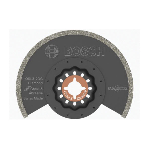 BOSCH Starlock® OSL312DG Oscillating Multi-Tool Diamond Grit Grout Blade, 3 in L Blade, 3-1/2 in W Blade