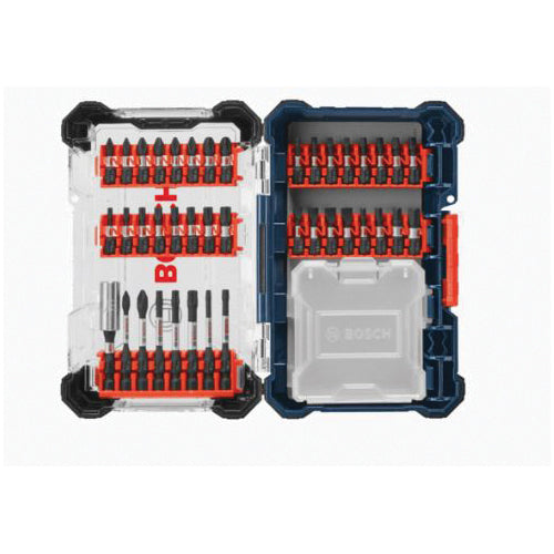 BOSCH SDMSD40 Driven Impact Screwdriving Custom Case Set, He, Phillips®, Slotted, Square, Torx® Point, 40-Piece