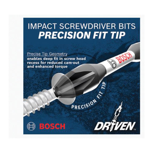 BOSCH SDMSD40 Driven Impact Screwdriving Custom Case Set, He, Phillips®, Slotted, Square, Torx® Point, 40-Piece