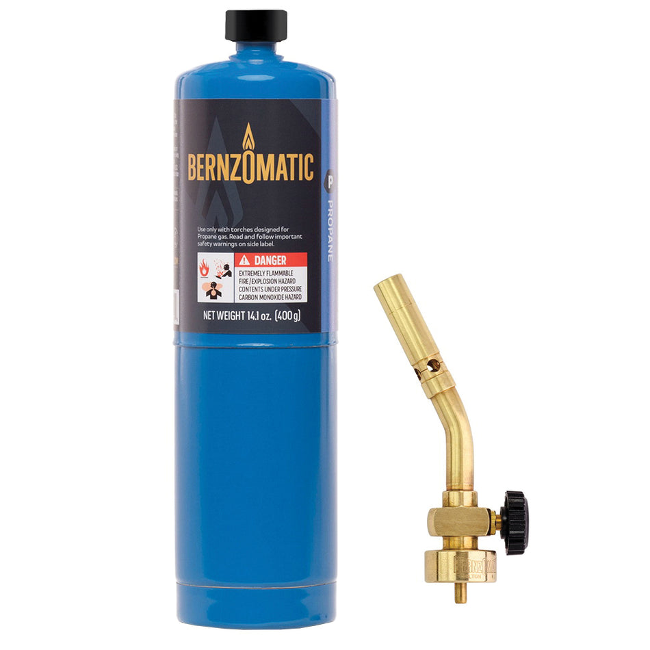 BernzOmatic® UL100 Classic Torch Kit, Propane Gas, Pencil Point Flame, Manual Ignition, 14.1 oz Gas