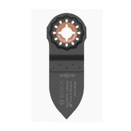 BOSCH Starlock® OSL200CR Oscillating Multi-Tool Blade, Pointed Blade, 4 in L Blade, 2 in W Blade, Carbide Grit Blade