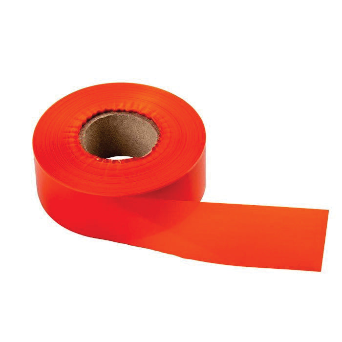 C.H.HANSON® 17022 Flag Tape, 300 ft L, 1-3/16 in W, 2 mil Thick, Orange Tape