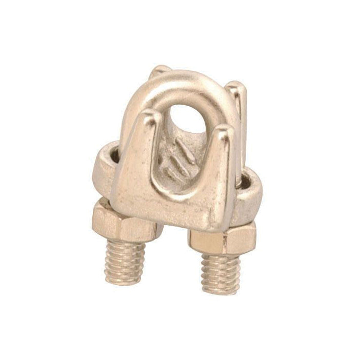 CAMPBELL® T7633004 Wire Rope Clip, 1/4 in D Rope, Stainless Steel, Polished