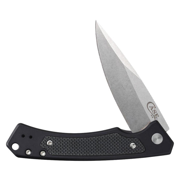 CASE® XX 25880 Marilla Knife, 1 -Blade, Drop Point Blade, 3.4 in L Blade, Steel Blade, Aluminum Handle, Black Handle