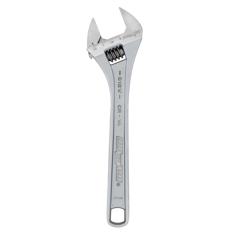 CHANNELLOCK® 812W Adjustable Wrench, 12 in OAL, 1-1/2 in Jaw, Chrome Vanadium Steel Jaw