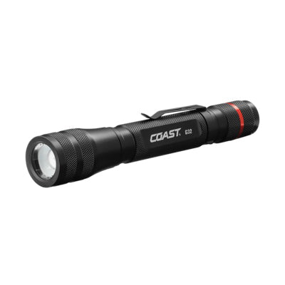 COAST® G32 Pure Beam Focusing Flashlight, LED Bulb, 355 Lumens Lumens, 132 m Beam Distance, Alkaline Battery, 2 -Battery