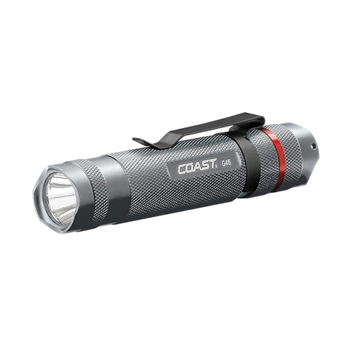 COAST® TT7345SCP Flashlight With Pocket Clip, LED Bulb, 385 Lumens Lumens, 551 ft Beam Distance, Alkaline Battery