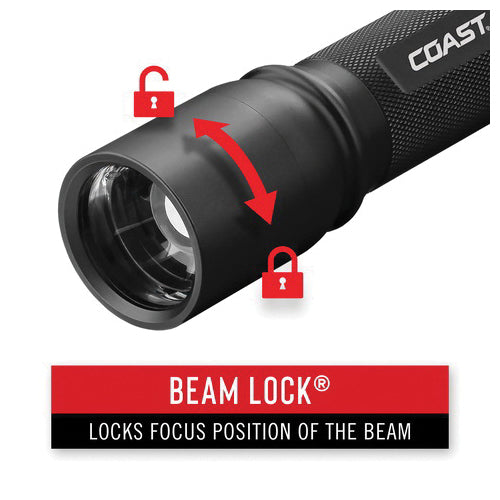 COAST® 30331 Dual Power Flashlight, 110 to 1200 Lumens, 216 to 721 ft Beam Distance, Rechargeable Battery