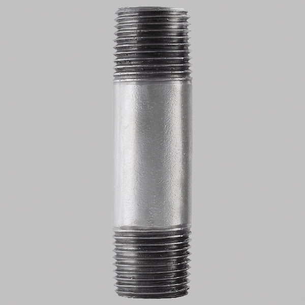 STZ® 30112XCL Nipple, 1/2 in x 1/2 in, Steel, Hot Dipped Galvanized, SCH 40