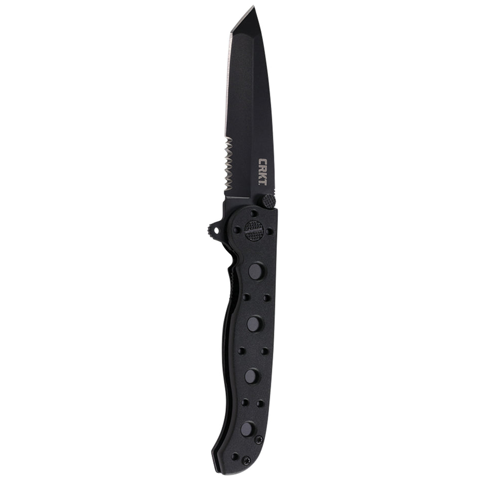 CRKT® M1610KZ Folding Knife With Liner Lock, 1 -Blade, Tanto, Triple Point Serrations Blade, 3 in L Blade, 7.13 in OAL