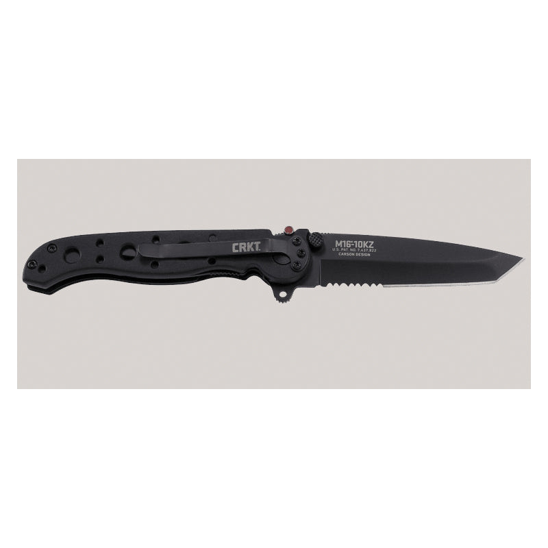 CRKT® M1610KZ Folding Knife With Liner Lock, 1 -Blade, Tanto, Triple Point Serrations Blade, 3 in L Blade, 7.13 in OAL