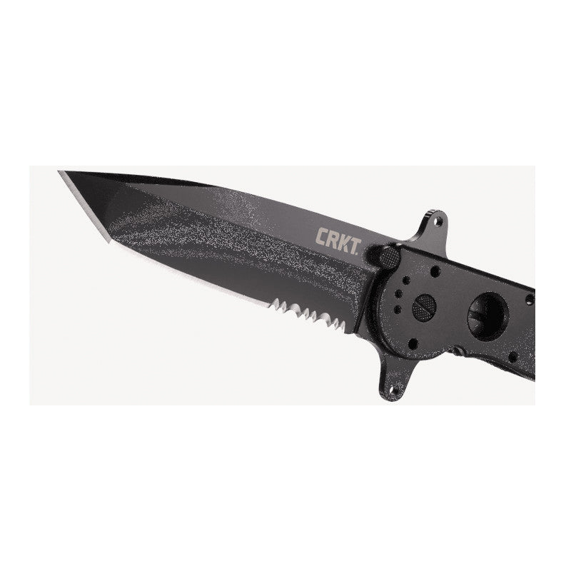 CRKT® M1614SF Folding Knife With Liner Lock, 1 -Blade, Tanto, Triple Point Serrations Blade, 3.99 in L Blade