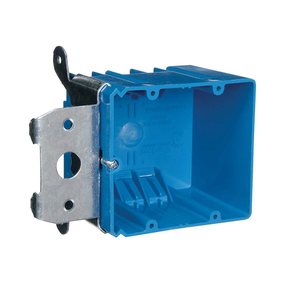 Carlon® 806539 New Work Outlet Box, 2 -Gang, PVC Body, 34 cu-in Capacity