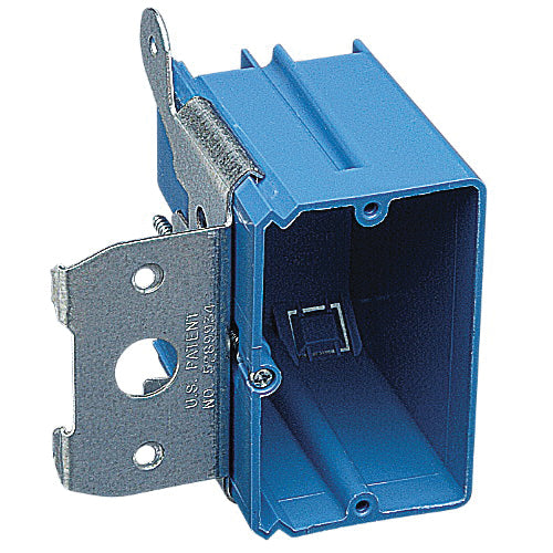 Carlon® Adjust-A-Box® Series B121ADJ New Work Outlet Box, 1 -Gang, PVC Body, 21 cu-in Capacity