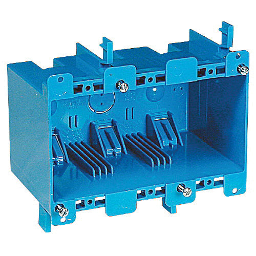 Carlon® Adjust-A-Box® Series B355R Old Work Outlet Box, 3 -Gang, PVC Body, 55 cu-in Capacity