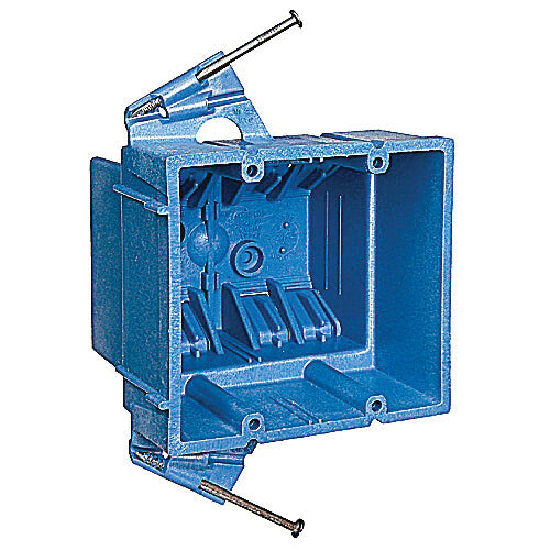 Carlon® SuperBlue™ Series BH235A Outlet Box, 2 -Gang, PVC Body, 35 cu-in Capacity