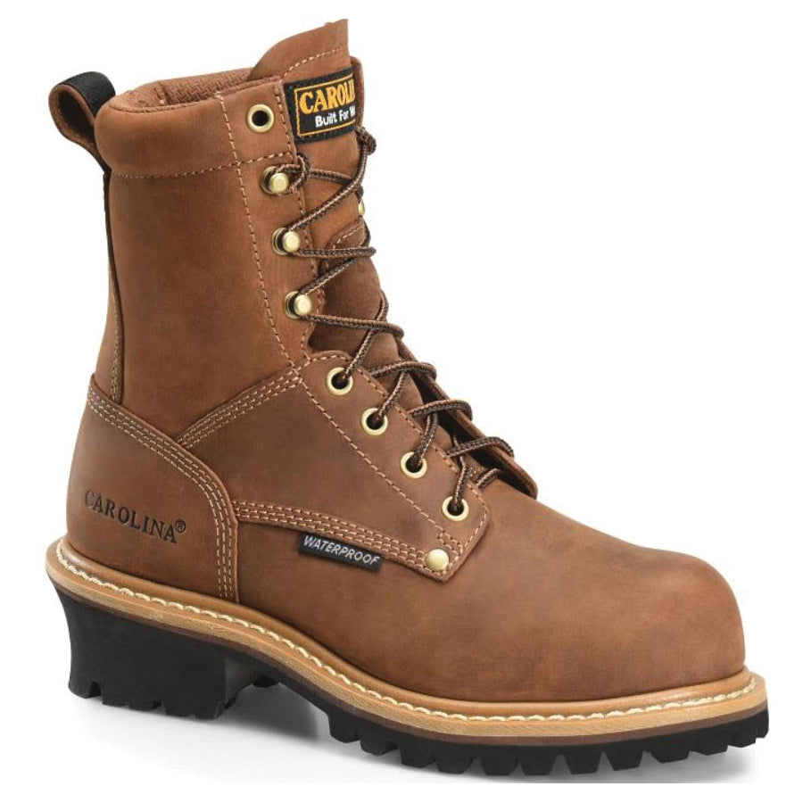 Carolina® CA1435 ELM Series CA14359W Women's Logger, SZ 9, W W, Dark Brown, Composite, Safety Toe, Rubber Outsole