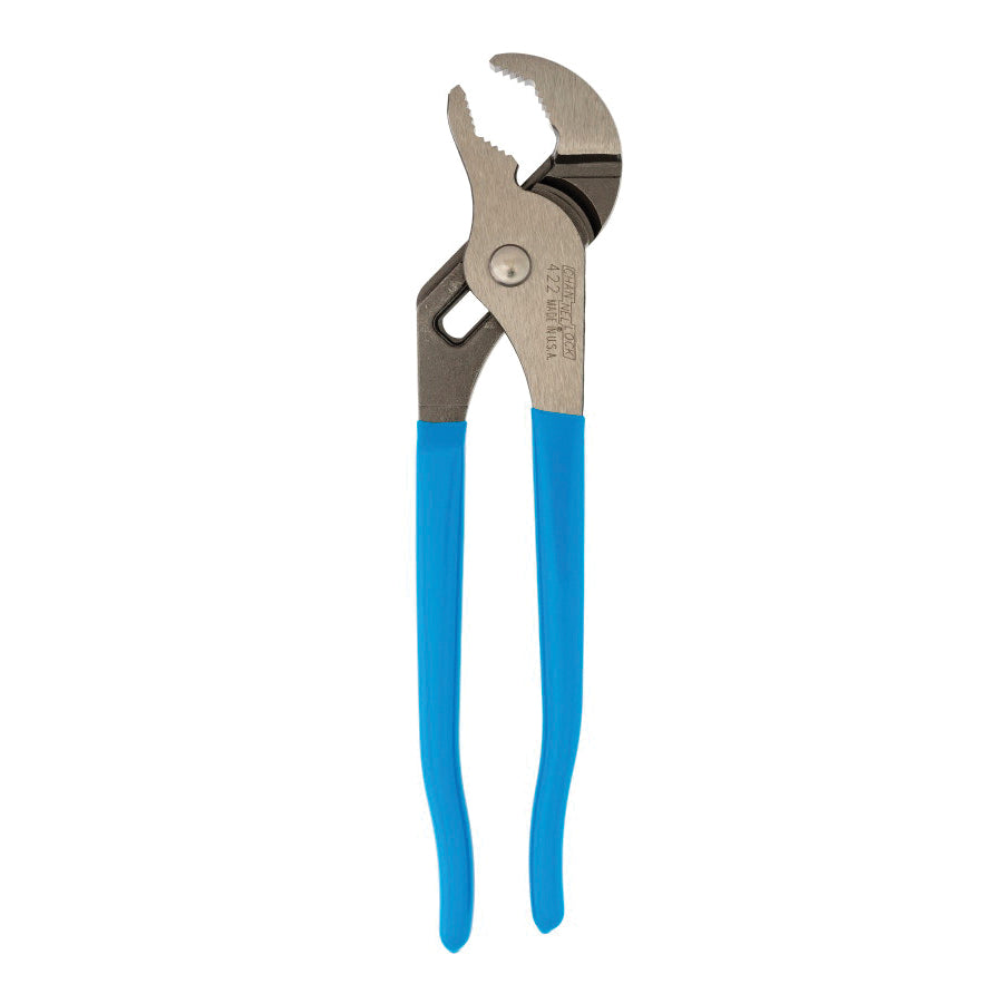 CHANNELLOCK® 422 Tongue and Groove Plier, 9-1/2 in OAL, 1-1/2 in Cutting Capacity, 1.12 in L Jaw, Comfort Handle