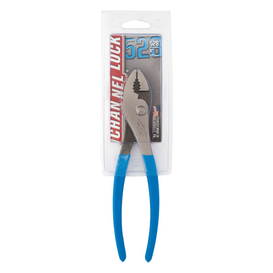 CHANNELLOCK® 528 Plier, 8 in OAL, 1.17 in W Jaw, 0.99 in L Jaw, Comfort Handle, Serrated Jaw