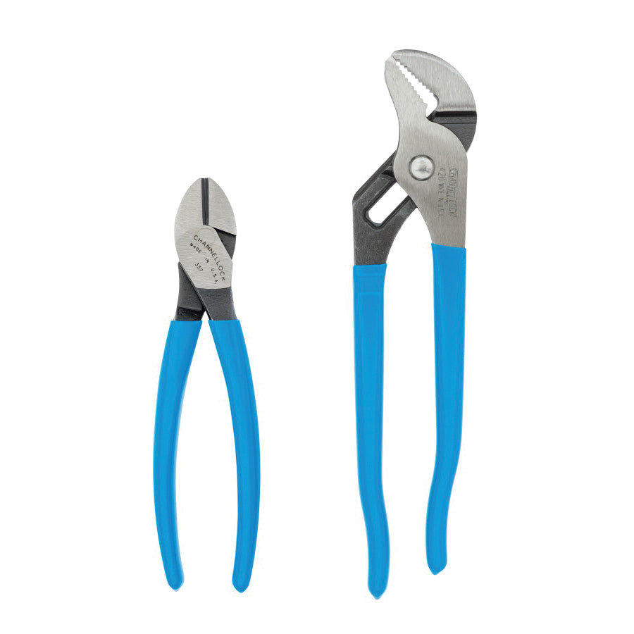 CHANNELLOCK® GS-2 Tongue and Groove General Plier Set, Comfort Handle, 2 -Piece