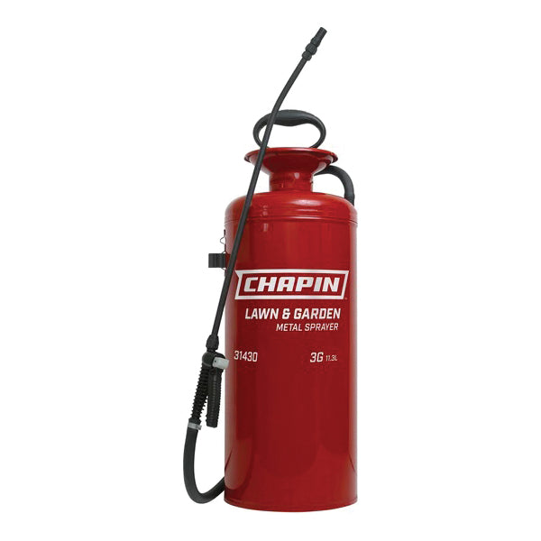 Chapin® Lawn & Garden Series 31430 Tank Sprayer, 3 gal Capacity, Adjustable Cone Nozzle, Continuous Spray, 22.8 in H