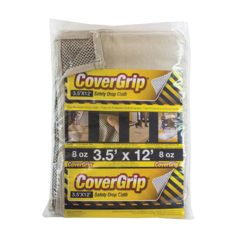 CoverGrip® 35408 Quick-Drop Non-Slip Safety Drop Cloth, 3.5 ft W, 4 ft L