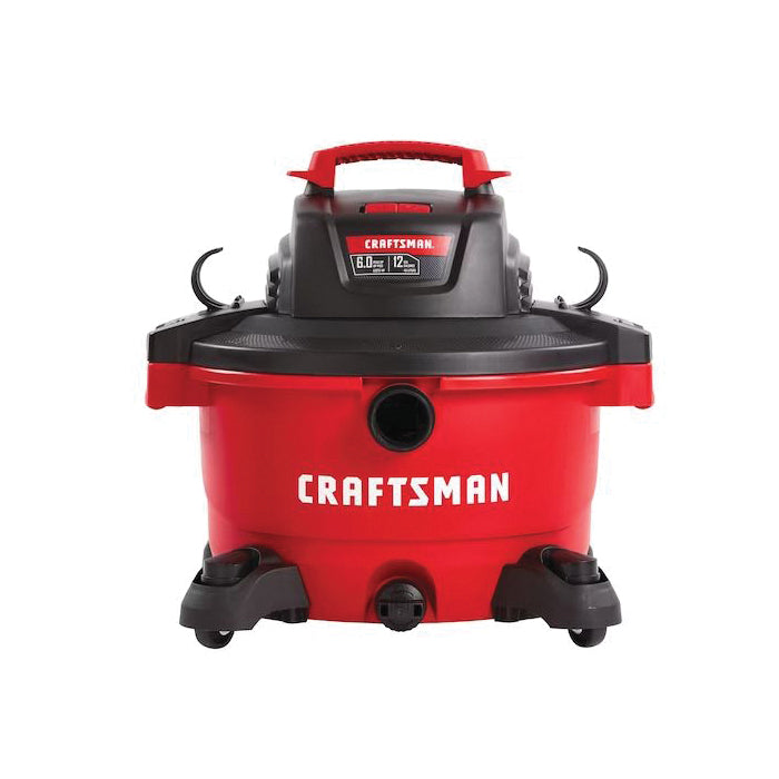 Craftsman® CMXEVBE17594 Wet/Dry Vacuum With Attachments, 12 gal Vacuum, 7 ft L Hose