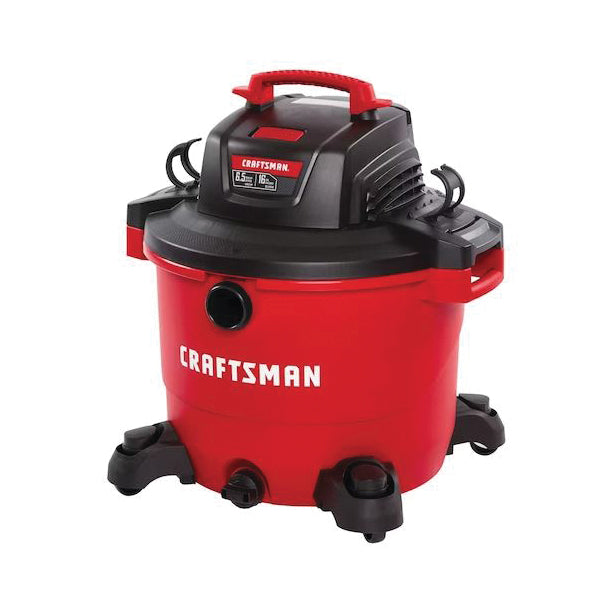 Craftsman® CMXEVBE17595 Heavy-Duty Wet/Dry Vacuum With Attachments, 16 gal Vacuum, 7 ft L Hose