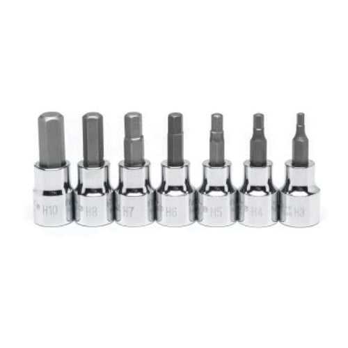 CRESCENT® CBSS1N Socket Bit Set, 3/8 in Drive, 7 -Piece