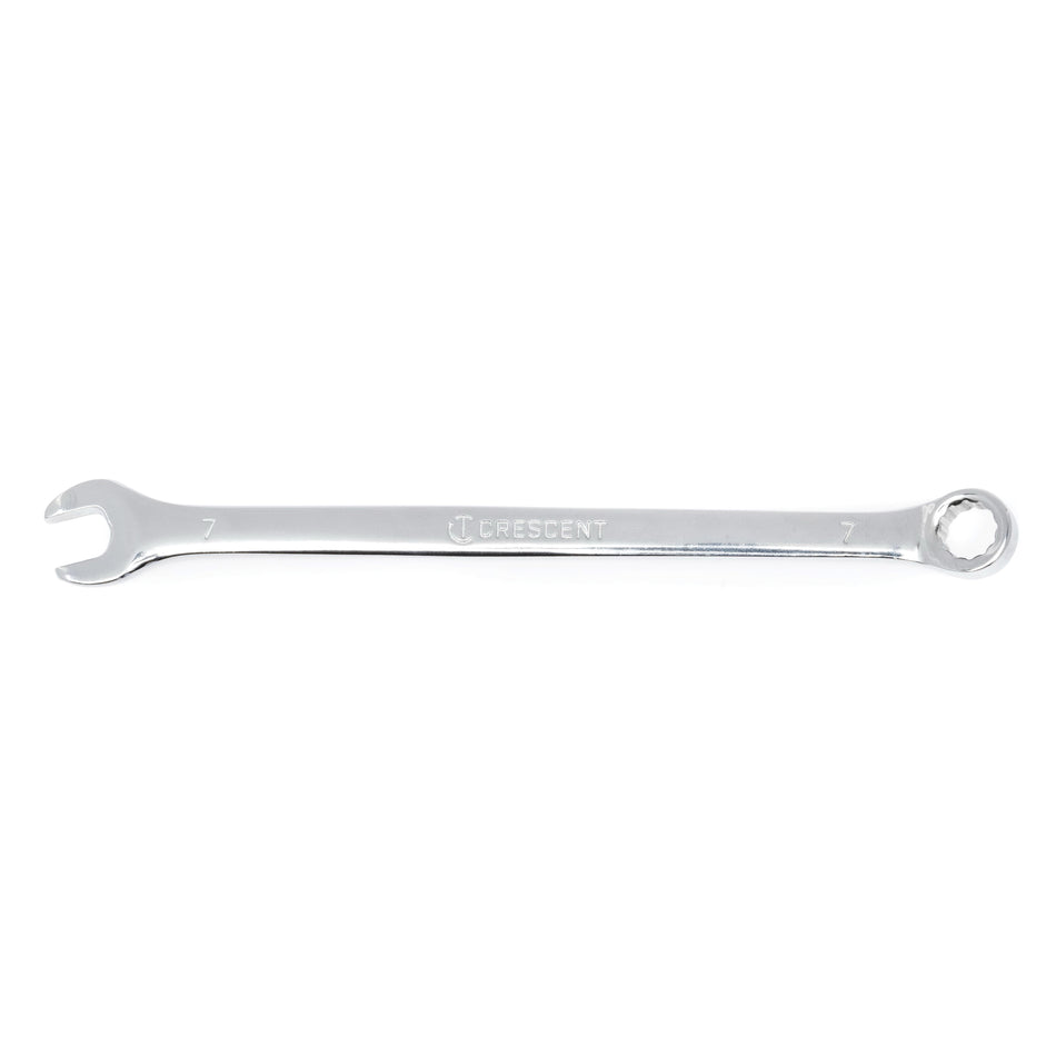 CRESCENT® CCW18-05 Combination Wrench, 7 mm Wrench Opening, 12 -Point, 5.28 in OAL, Alloy Steel Wrench