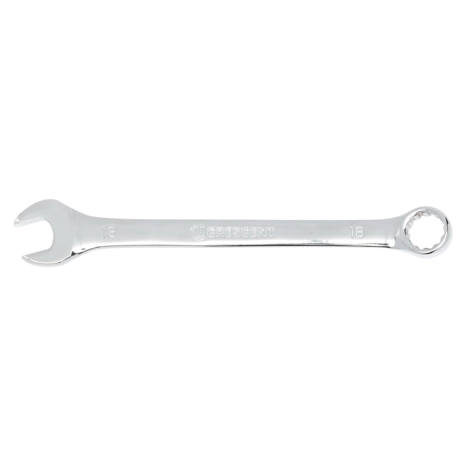 CRESCENT® CCW29-05 Combination Wrench, 18 mm Wrench Opening, 12 -Point, 9.33 in OAL, Alloy Steel Wrench