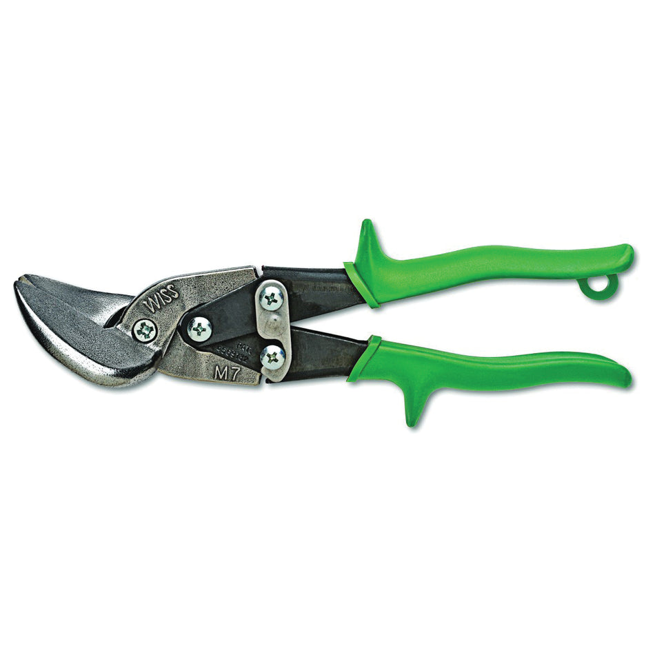 CRESCENT Wiss® M7R Aviation Snip, Serrated Blade, Left, Right, Straight Cut, 1-1/4 in L Cut, 18 ga Max Sheet Thick