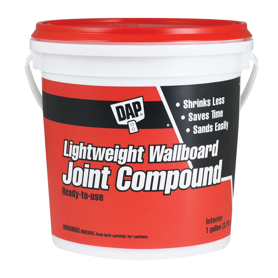 DAP® 10114 Wallboard Joint Compound, Paste, White, Mild, Musty, 1 gal, Pail