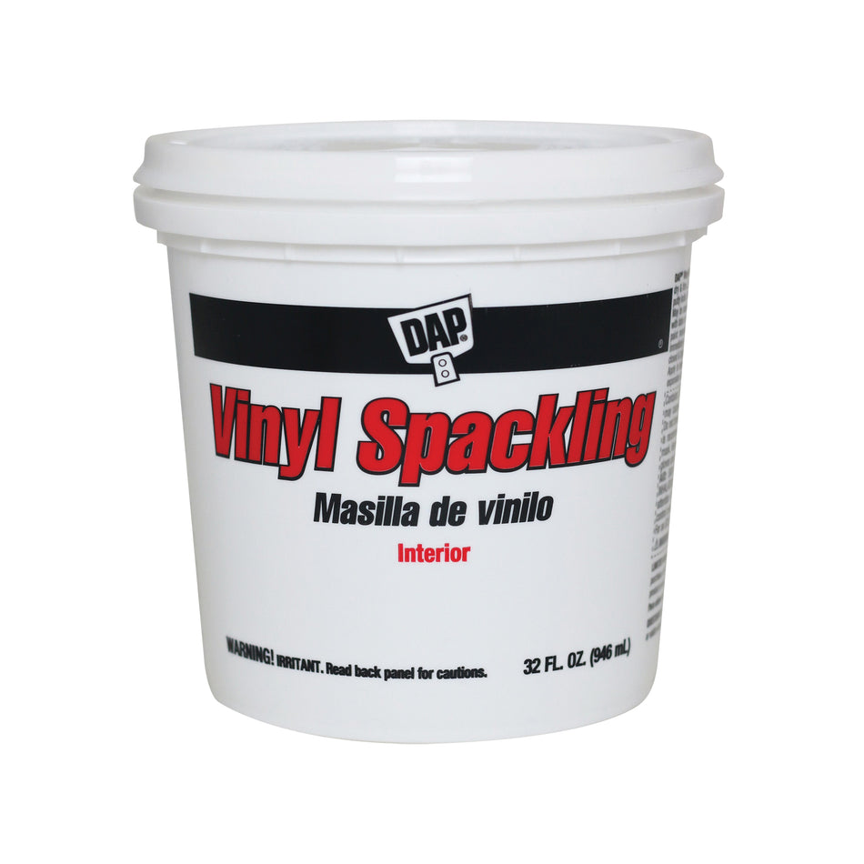 DAP® 12132 Vinyl Spackling, Paste, White to Off-White, Slight, 32 fl-oz